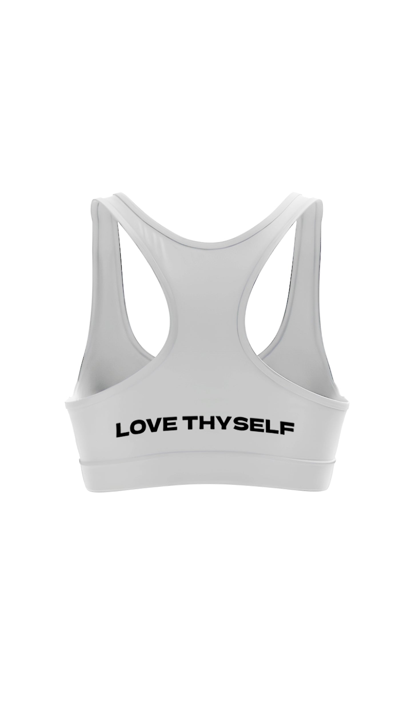 ‘Love Thyself’ Sports Bra In White