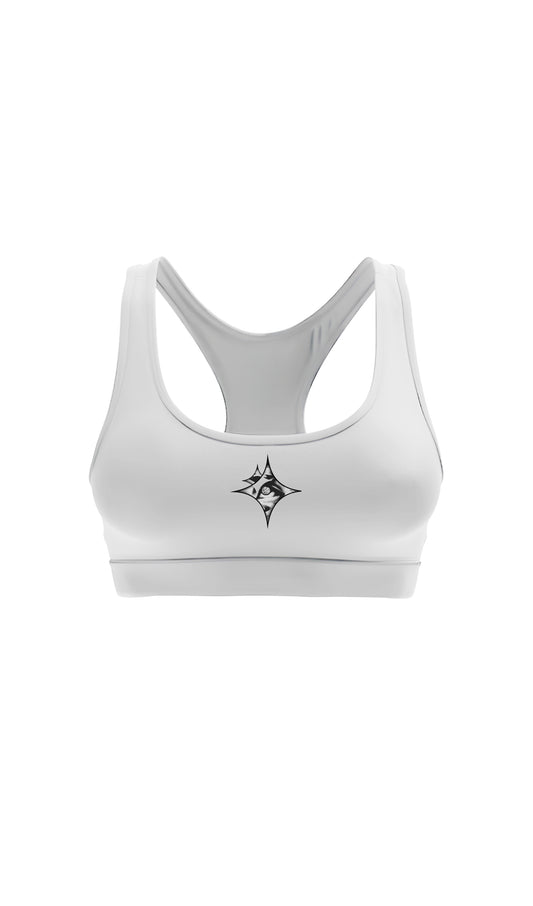 ‘Love Thyself’ Sports Bra In White