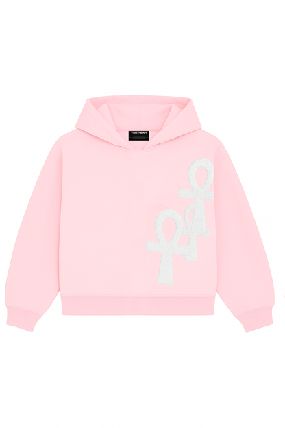 Ankh Flow Hoodie In Pink Blossom