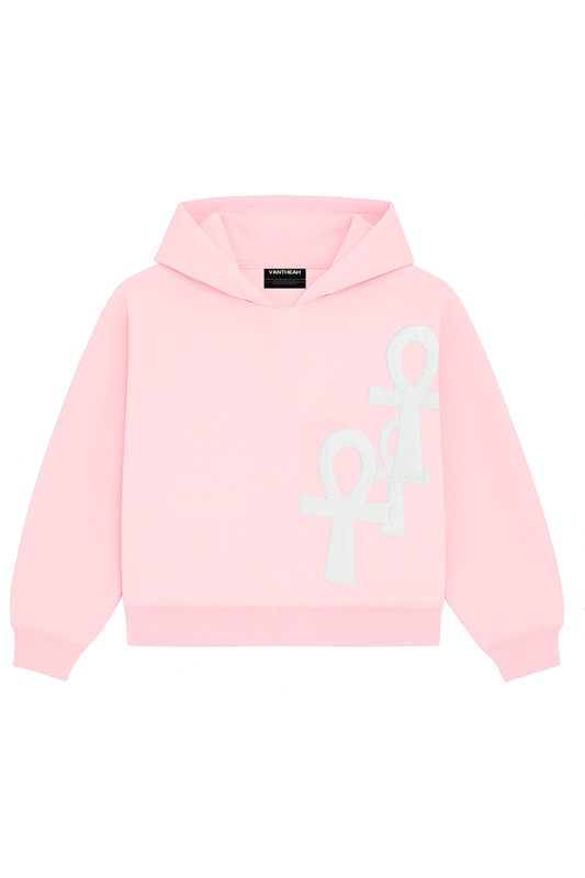 Ankh Flow Hoodie In Pink Blossom