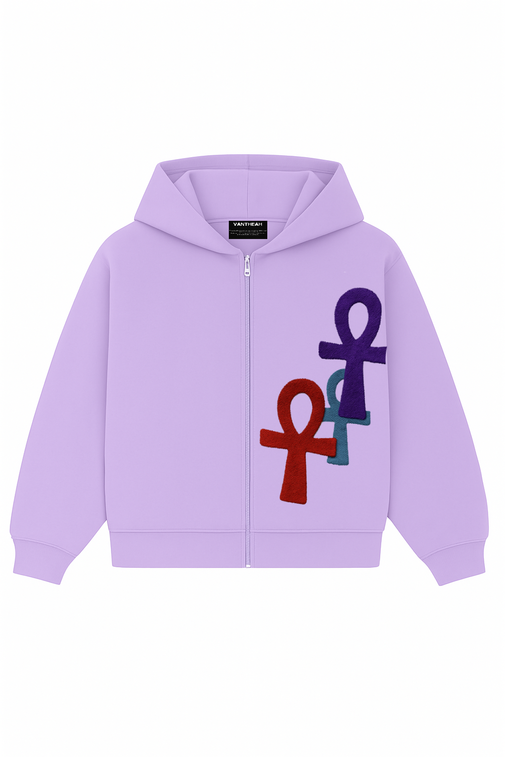 Ankh Flow Zip Up In Lilac