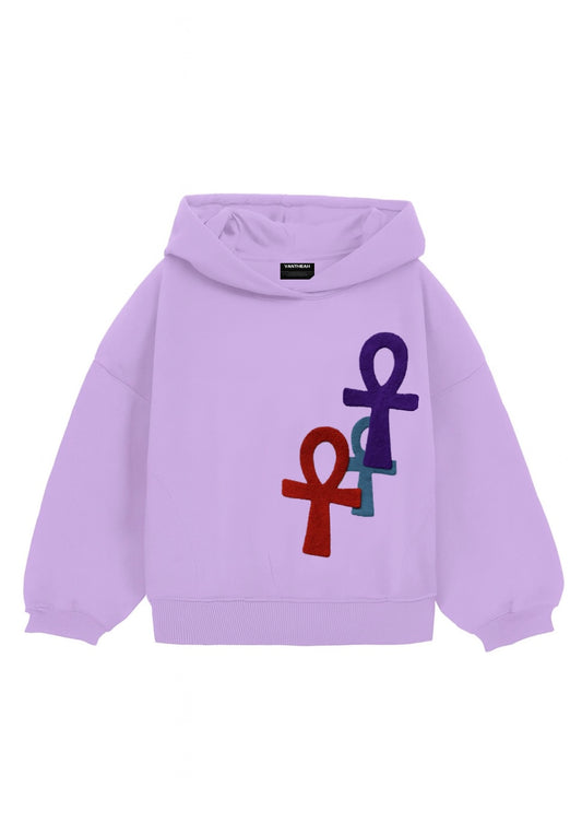 Ankh Flow Hoodie In Lilac